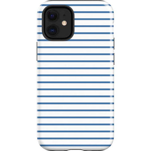 Blue and White Stripes iPhone 12 Mini Impact Case