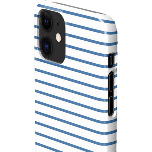 Blue and White Stripes iPhone 12 Mini Lite Case