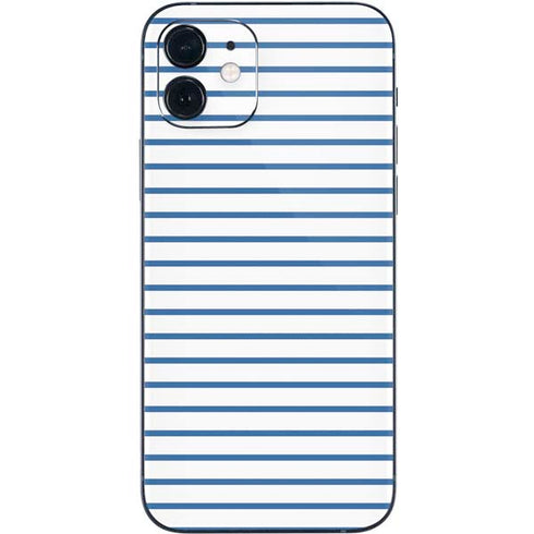 Blue and White Stripes iPhone 12 Mini Skin