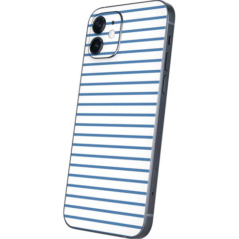 Blue and White Stripes iPhone 12 Mini Skin