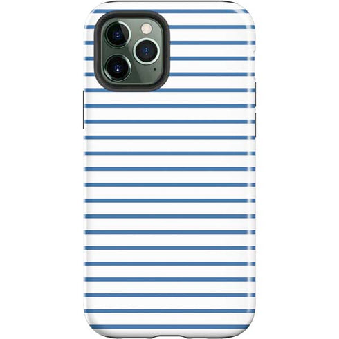 Blue and White Stripes iPhone 12 Pro Impact Case