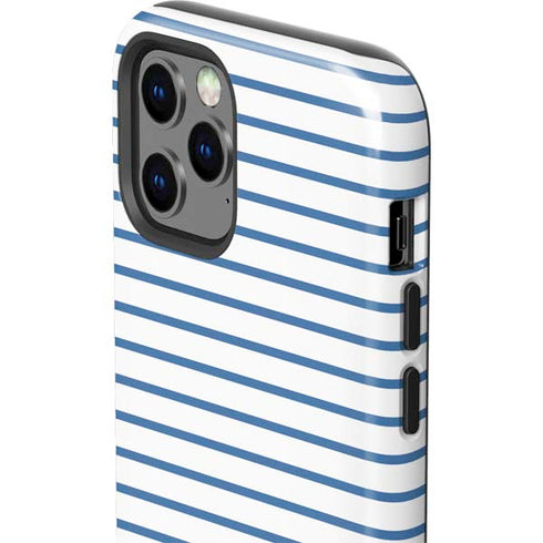 Blue and White Stripes iPhone 12 Pro Max Impact Case