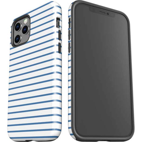 Blue and White Stripes iPhone 12 Pro Max Impact Case