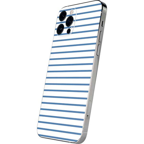 Blue and White Stripes iPhone 12 Pro Skin