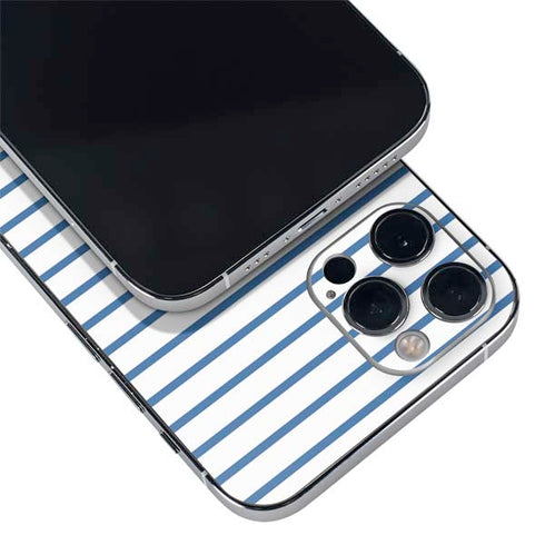 Blue and White Stripes iPhone 12 Pro Skin