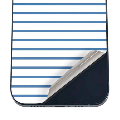 Blue and White Stripes iPhone 12 Skin