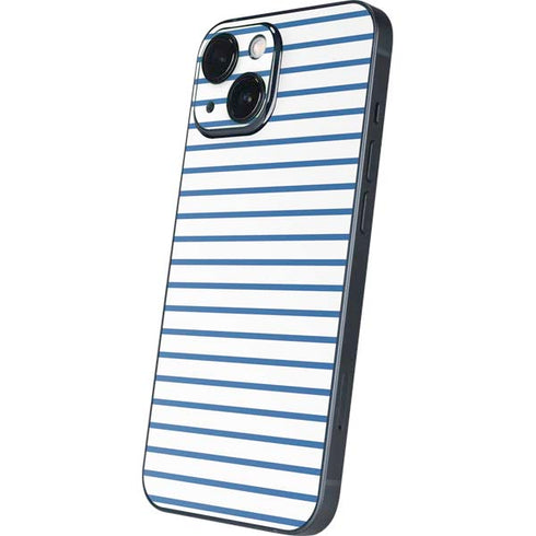 Blue and White Stripes iPhone 13 Mini Skin