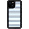 Blue and White Stripes iPhone 13 Mini Waterproof Case
