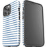 Blue and White Stripes iPhone 13 Pro Max Impact Case
