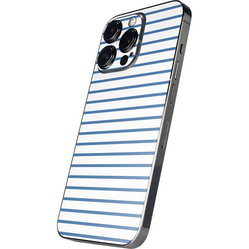 Blue and White Stripes iPhone 13 Pro Skin