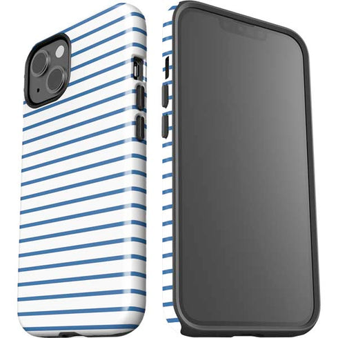 Blue and White Stripes iPhone 14 Impact Case