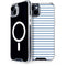 Blue and White Stripes iPhone 15 Plus MagSafe Case