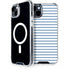 Blue and White Stripes iPhone 15 Plus MagSafe Case