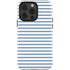 Blue and White Stripes iPhone 15 Pro Impact Case