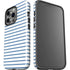 Blue and White Stripes iPhone 15 Pro Impact Case
