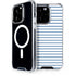 Blue and White Stripes iPhone 15 Pro MagSafe Case