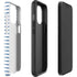 Blue and White Stripes iPhone 14 Pro Max Impact Case