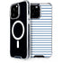 Blue and White Stripes iPhone 15 Pro Max MagSafe Case