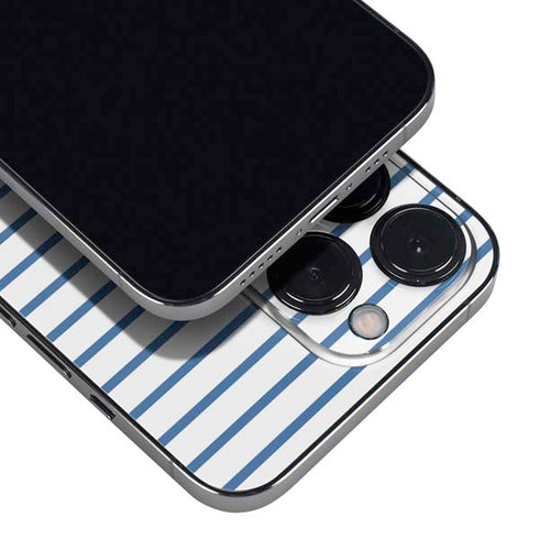 Blue and White Stripes iPhone 14 Pro Max Skin