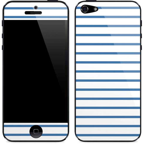 Blue and White Stripes iPhone 5/5s/5SE Skin
