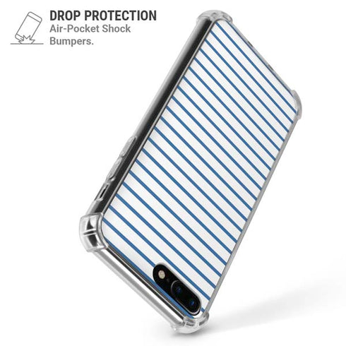 Blue and White Stripes iPhone 7/8 Plus Clear Case