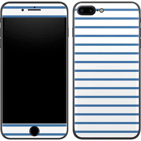 Blue and White Stripes iPhone 7 Plus Skin