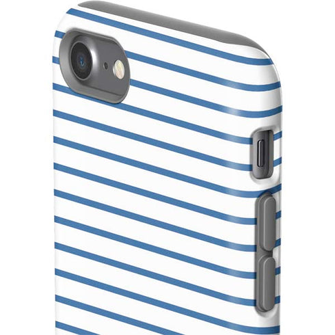 Blue and White Stripes iPhone SE (2nd & 3rd Gen) Pro Case