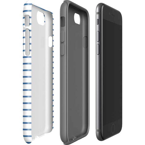 Blue and White Stripes iPhone SE (2nd & 3rd Gen) Pro Case