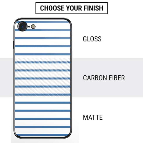 Blue and White Stripes iPhone SE (2nd & 3rd Gen) Skin