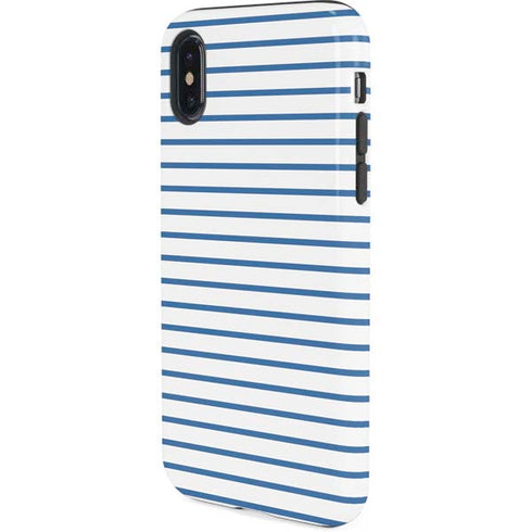 Blue and White Stripes iPhone X Pro Case