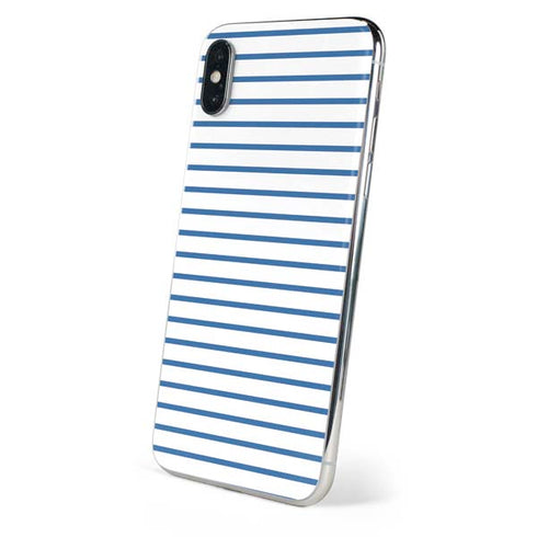 Blue and White Stripes iPhone X Skin