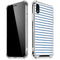 Blue and White Stripes iPhone XR Clear Case