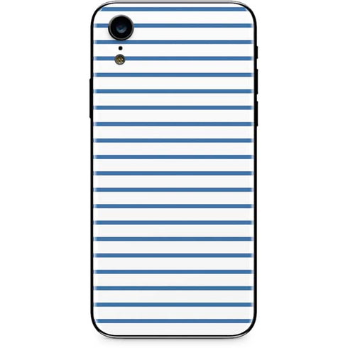 Blue and White Stripes iPhone XR Skin