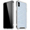 Blue and White Stripes iPhone XS Max Clear Case