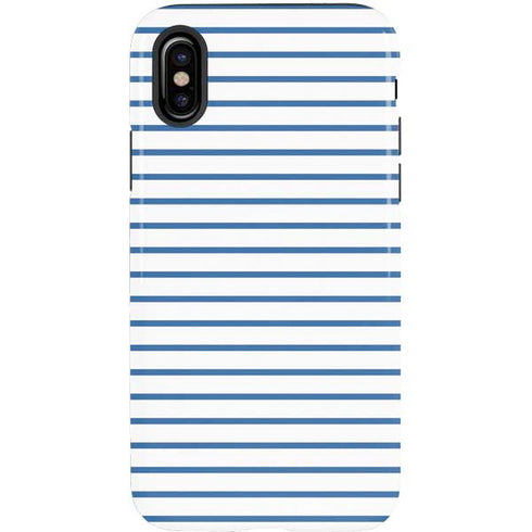 Blue and White Stripes iPhone XS Pro Case