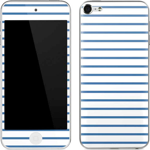 Blue and White Stripes Apple iPod Skin