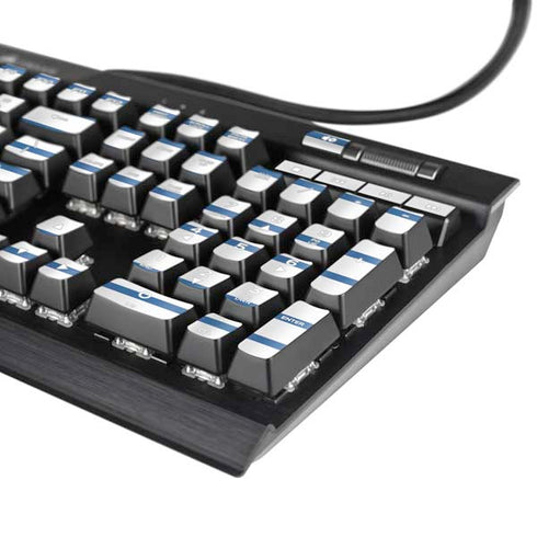 Blue and White Stripes K95 RGB PLATINUM Mechanical Gaming Keyboard Skin