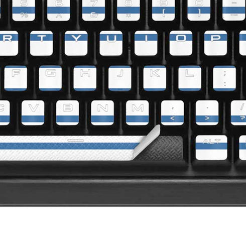 Blue and White Stripes K95 RGB PLATINUM Mechanical Gaming Keyboard Skin