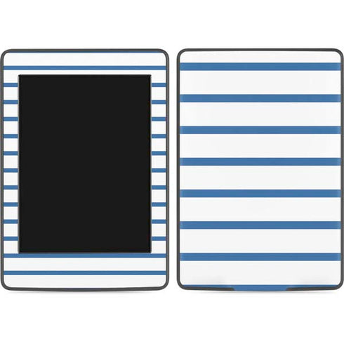 Blue and White Stripes Amazon Kindle Skin