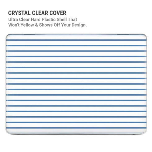 Blue and White Stripes MacBook Pro 16in (2019-20) Case plus Skin