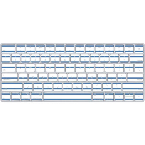 Blue and White Stripes Magic Keyboard Skin