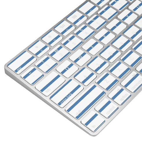 Blue and White Stripes Magic Keyboard Skin