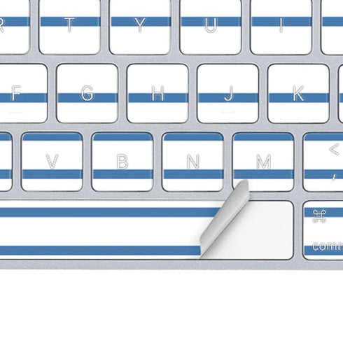Blue and White Stripes Magic Keyboard Skin
