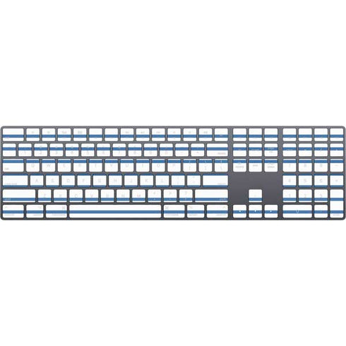 Blue and White Stripes Magic Keyboard with Numeric Keypad Skin