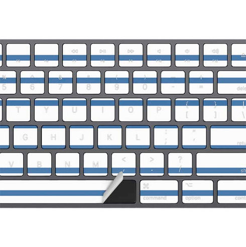 Blue and White Stripes Magic Keyboard with Numeric Keypad Skin
