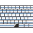 Blue and White Stripes Magic Keyboard with Numeric Keypad Skin