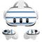 Blue and White Stripes Meta Quest 3 Skin