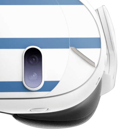 Blue and White Stripes Meta Quest 3 Skin