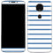 Blue and White Stripes Moto E5 Plus Skin