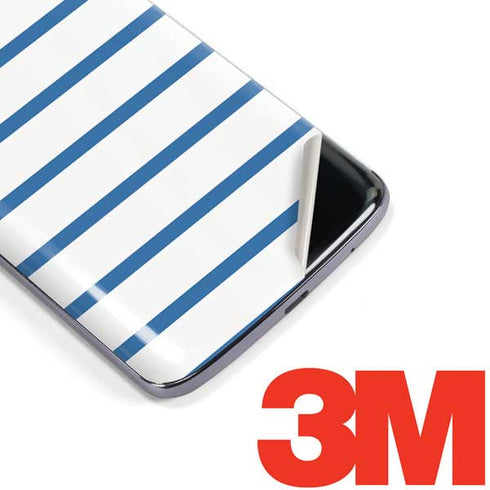 Blue and White Stripes Moto E5 Plus Skin